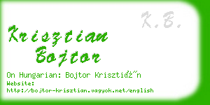 krisztian bojtor business card